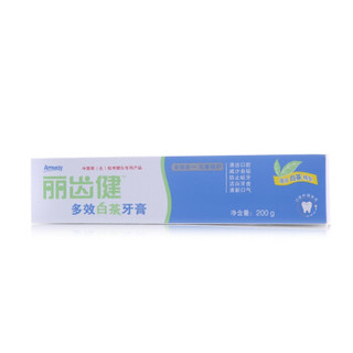 Amway 安利 牙膏丽齿健多效白茶牙膏200g和薄荷丽齿健多效含氟牙膏200g两支装