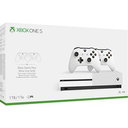Microsoft 微软 Xbox One S 1TB 游戏主机 双手柄套装