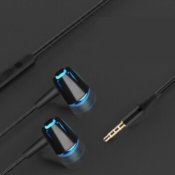 爱福克斯（iPhox）耳机有线入耳式  苹果小米华为荣耀VIVO三星 线控带麦/蓝+黑