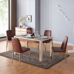 左右 餐桌 多功能可伸缩餐台 钢化玻璃现代简约餐桌 DJW018E