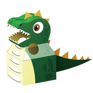 儿童恐龙房子纸皮玩具 萌宠恐龙