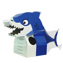 儿童纸箱DIY鲨鱼服 萌懵鲨鱼