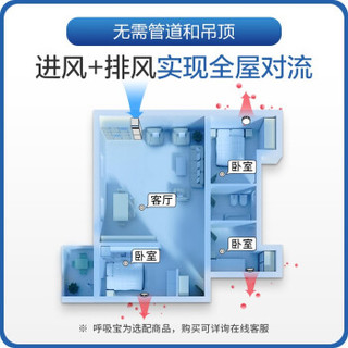 皓庭 500S无管道新风净化机  白色 (白色)