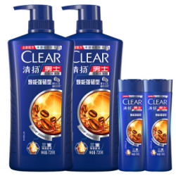 CLEAR 清扬 男士去屑洗发露 咖啡香型720gX2 100gX2