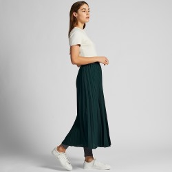 UNIQLO 优衣库 高腰打褶长裙 420358