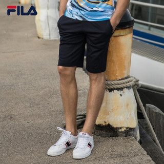 FILA 斐乐官方 男子短裤 夏季新款运动裤商务五分裤 传奇蓝-NV 175/84A/L