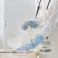 移动端：洗碗手套女厨房耐用型家用防水加绒加厚橡胶乳胶胶皮家务洗衣衣服