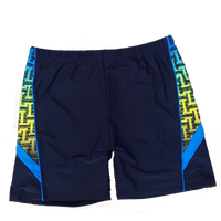 摩登加 超大男士游泳裤 大码 男士泳衣 加肥加大 高腰爸爸 宽松 遮肚腩 温泉肥佬大泳裤 200斤 6XL 深蓝色 4XL 建议腰围2尺8至3尺2 7504 (深蓝色、4XL 、锦纶、分体)