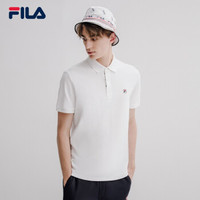 FILA 斐乐官方 黄景瑜同款 男短袖POLO衫 2019夏季新款短袖衫男装 标准白-WT 175/96A/L