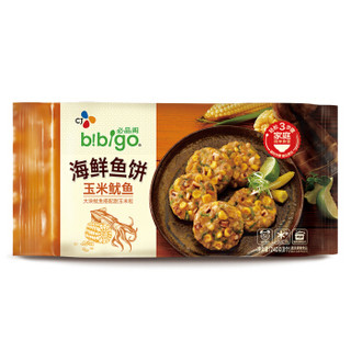 必品阁 玉米鱿鱼海鲜鱼饼 240g 8个装 