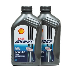 Shell 壳牌 Advance Ultra 10W-40 四冲程摩托车机油 1L*2瓶