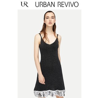 URBAN REVIVO WG29R9FE2000 女士吊带针织连衣裙