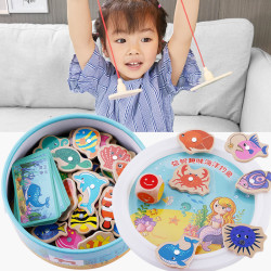 儿童钓鱼玩具池套装磁性鱼