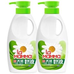 妈妈壹选洗衣液 天然皂液 500gx2瓶 *2件