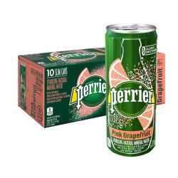 Perrier 巴黎水 天然气泡矿泉水(西柚味) 250ml*30罐