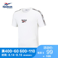 Reebok锐步官方 运动经典 CL GN B LG SS 男女短袖T恤