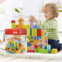 Hape80块益智桶装积木1-6岁儿童益智木头木制玩具婴幼玩具E8402