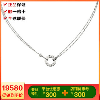 Cartier 卡地亚 LOVE 项链镶嵌2颗钻石白18K金钻石 B7219400