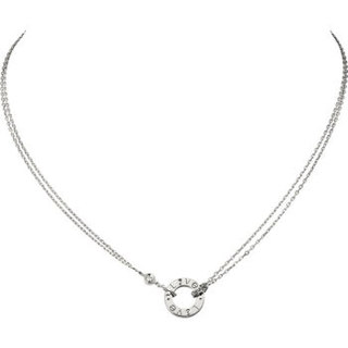Cartier 卡地亚 LOVE 项链镶嵌2颗钻石白18K金钻石 B7219400
