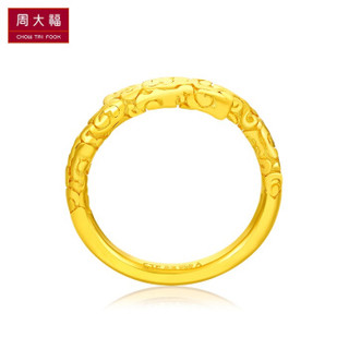 CHOW TAI FOOK 周大福 金箍棒 足金黄金戒指 F206977 138 约5.6克