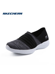 SKECHERS斯凯奇YOU系列女士轻质一脚蹬休闲鞋运动鞋14969/BKW