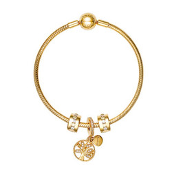 PANDORA 潘多拉 沉甸甸的丰收玫瑰金色创意DIY串珠手链 送女友礼物 PDL0334-18 *2件