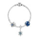 PANDORA 潘多拉 XZT0071-18 蓝色雪花纹串珠 925银手链