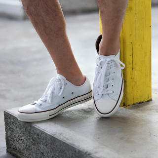 interight低帮常青款男士帆布鞋白色40码