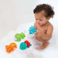 美国婴蒂诺infantino婴幼儿宝宝洗澡戏水玩具海洋百变动物套装益智玩具