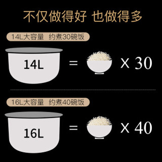 伊莱特 （Enaiter）商用电饭煲 16L/升大容量 智能预约 食堂饭店电饭锅 10-35人 EB-YC160R