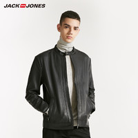 JackJones 杰克琼斯 219110502 男装休闲立领皮衣