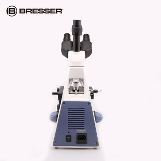 BRESSER 宝视德 显微镜高清光学高倍双目三目专业生物检测学生水产科学实验 三目显微镜+电脑连接目镜 白色 54-03002/54-03003