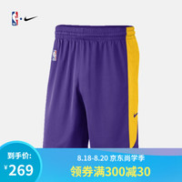 NBA-Nike 洛杉矶湖人队 男子篮球裤 运动短裤 AJ5078-504 图片色 XL