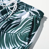 亦美珊 YI MEI SHAN 情侣海边度假沙滩裤男加大码速干平角五分短宽松温泉游泳裤 绿色 均码 YMS186199 (均码、涤纶、连体)