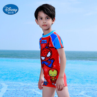 Disney 迪士尼 儿童泳衣 漫威复仇者联盟系列 男童连体冲浪服 大红色 120        S19W2F0148A (大红色 、120 、聚酯纤维、连体)