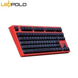 Leopold 利奥博德  FC750R PD二色成型 87键 机械键盘 Cherry红轴  赤红色