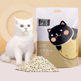 PETSTWO 盼斯兔 6924557392163 豆腐猫砂绿茶猫砂伴侣 原味豆腐猫砂 6L 黄色