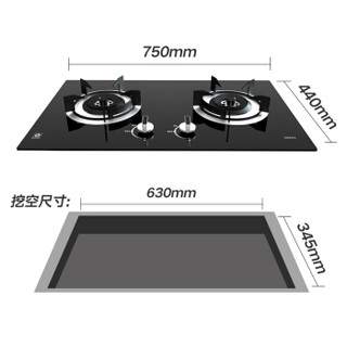 樱花 GBZ02 台嵌两用式燃气灶 天然气