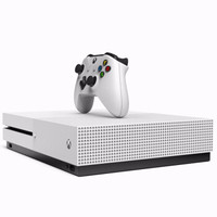 微软 Xbox One S 1TB 双手柄套装 家用游戏机 家庭电视娱乐主机 含冰雪白无线手柄X2