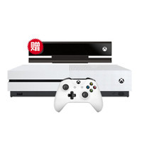 Microsoft 微软 Xbox One S 多人体感游戏机无线 电视家用 娱乐游戏机【单手柄体感版】含体感套+送超700款游戏 (白、8GB)