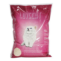 lovecat litter 原味豆腐猫砂膨润土*6L 粉色