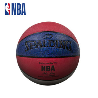 SPALDING 斯伯丁 红白蓝三色 室内外 7号PU篮球 74-655Y SBD0056A (红白蓝、7号、74-655Y)