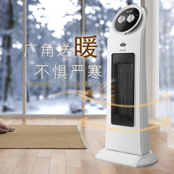 GREE 格力 （）取暖器家用摇头电暖器节能立式速热暖风机办公卧室立式电暖气NTFD-X6020 白色