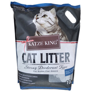 KATZEKING 铠泽金 活性炭球砂猫砂10L约8kg 黑色