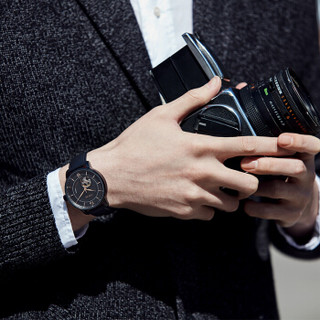 FIYTA 飞亚达 PHOTOGRAPHER摄影师系列 DGA23002.BBB 男士自动机械手表 42mm 黑色 黑色 牛皮