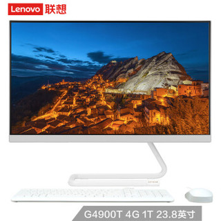 Lenovo 联想 23.8英寸   一体机台式电脑      白 (白色、Intel奔腾 赛扬、1TB HDD、集成显卡、4G)