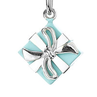 Tiffany&Co. 蒂芙尼 蓝色礼物盒银饰吊坠 26524946