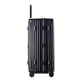 PointKid 铝框拉杆箱运动版男女万向轮32英寸旅行箱加厚款大容量行李箱密码箱包 1701经典黑