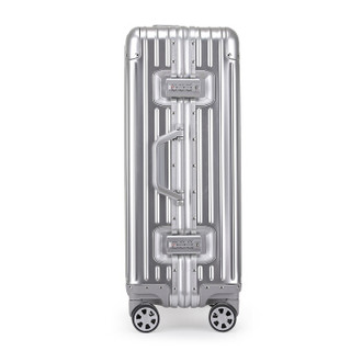 奢选（SHEXUAN）24英寸全铝箱子简约时尚拉杆箱商务出差行李箱男女大容量出国旅行箱飞机轮 810银色