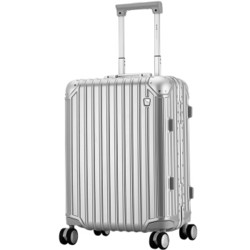 OIWAS 爱华仕 铝框拉杆箱20英寸密码锁行李箱 复古旅行箱登机箱静音万向飞机轮男女 6375银色